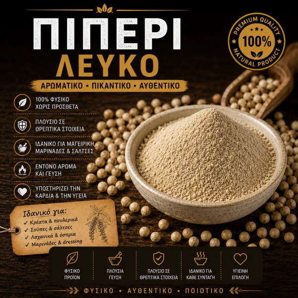 Πιπέρι λευκό τριμμένο 