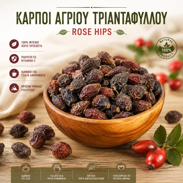 Αποξηραμένοι Καρποί Άγριου Τριαντάφυλλου
