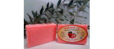 Σαπούνι ελαιόλαδου "λεσβιακή Γη'" με άρωμα Φράουλας 2x100gr