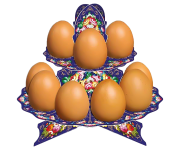 Διακοσμητική βάση για 12 αυγά από χαρτόνι (Декоративная подставка для 12 яиц - Хохлома из картона) 