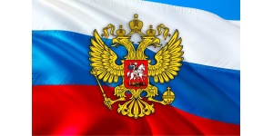 Σημαία με το εθνόσημο της Ρωσίας 70x100cm3