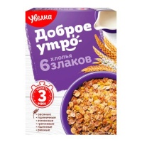 Δημητριακά από νιφάδες βρώμης 6 κόκκων Uvelka 350g