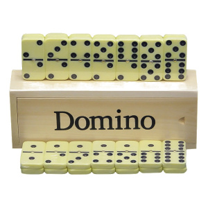 Ντόμινο, 28 ντόμινο 4 x 2 cm σε ξύλινο κουτί (Домино, 28 костяшек 4 x 2 см, деревянный бокс) 16 х 6 х 3,5 см