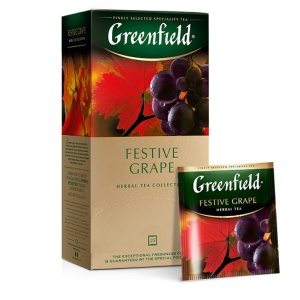 Τσάι μαύρο "Greenfield" Festive Grape" (чай greenfield праздничный виноград) 25τεμ x 2g 