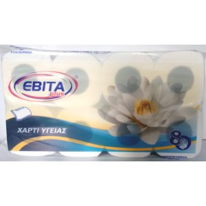 Χαρτί υγείας EBITA 2 Φύλλο (8 ρολά χ 80g) 