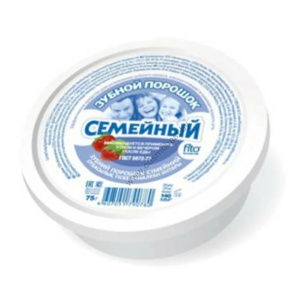 Σκόνη για καθαρισμό δοντιών με αρωμα φράουλας για όλη την οικογένεια 75γρ. (Зубной порошок "Семейный")