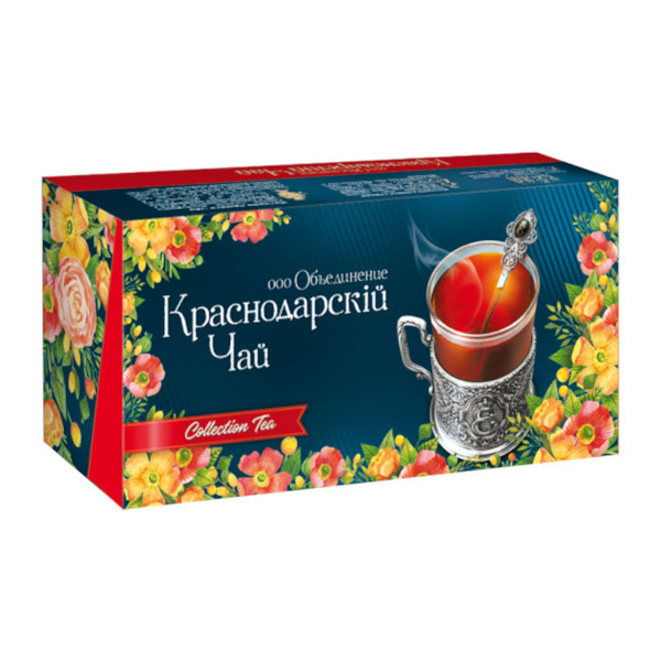 Ποικιλία τσαγιού "Veka" (πράσινο τσάι και μαύρο τσάι) με θυμάρι και μαντζουράνα, με άρωμα περγαμόντο) "Краснодарская чайная коллекция ВЕКА"