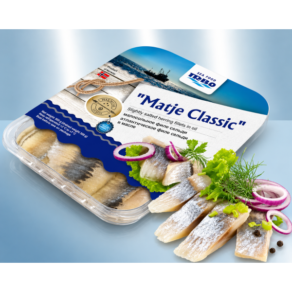 Φιλέτο Ρέγγας Matje σε Λάδι (Кусочки филе сельди "Matje Classic", в масле) 450g
