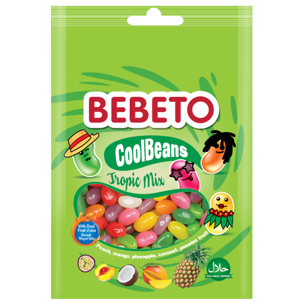 Ζελεδάκια Bebeto Coolbeans Tropic Mix 60 gr