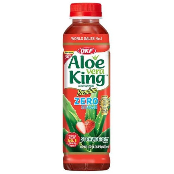 Ρόφημα Aloe Vera King Strawberry Zero Sugar, 500ml