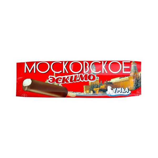 Παγωτό βανίλιας με επικάλυψη σοκολάτας (Мороженое Эскимо Московское) 55gr