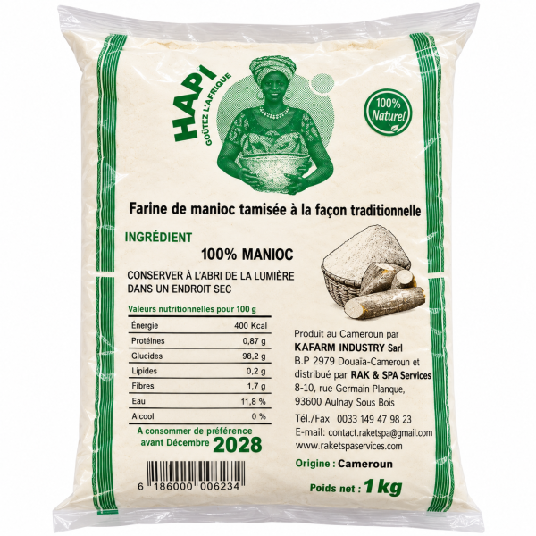 Αλεύρι από μανιόκα 1 κιλό  (HAPI Super Foufou 100% Manioc (1kg))