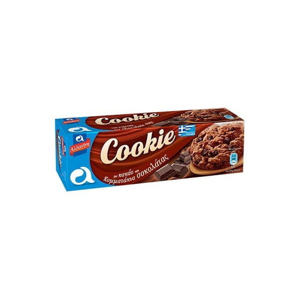 Cookie Αλλατίνη με κακάο και κομμάτια σοκολάτας 175g