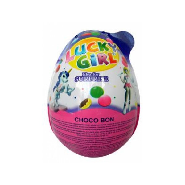 Αυγό Lucky Girl με σοκολατάκια + παιχνίδι για κορίτσια 35g