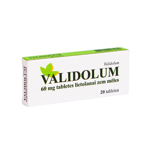 Validol υπογλώσσια δισκία 60 mg 20 τεμ